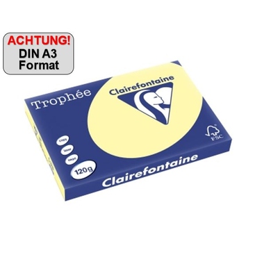 Clairefontaine Kopierpapier Trophée Color DIN A3 120 g/m² gelb Produktbild pa_produktabbildung_1 L