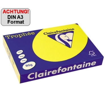 Clairefontaine Kopierpapier Trophée Color DIN A3 80 g/m² kanariengelb Produktbild