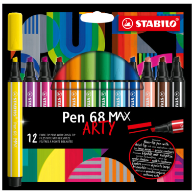 STABILO® Fasermaler Pen 68 MAX "ARTY" 12 St./Pack. Produktbild