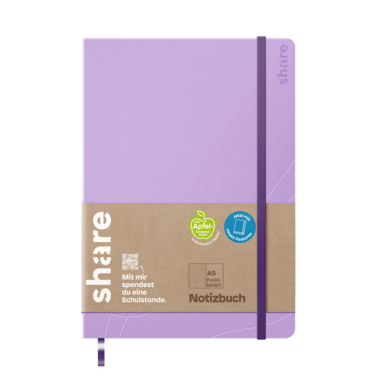 share Notizbuch punktkariert (dotted) lavendel Produktbild