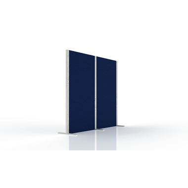magnetoplan® Stellwand Akustik Wood 2 Module blau Produktbild