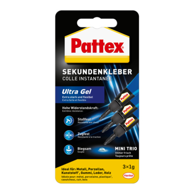 Pattex Sekundenkleber Ultra Gel MINI TRIO Produktbild