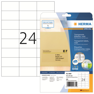 HERMA Folienetikett 70 x 37 mm (B x H) Produktbild pa_produktabbildung_1 L