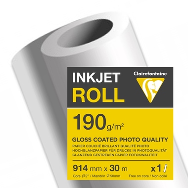Clairefontaine Inkjetplotterpapier GLOSSY COATED 190 g/m² Produktbild pa_produktabbildung_1 L