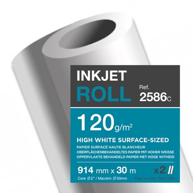 Clairefontaine Inkjetplotterpapier LIGHT COATED 120 g/m² 2 Rl./Pack. Produktbild