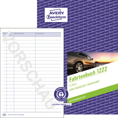 Avery Zweckform Fahrtenbuch Produktbild pa_produktabbildung_1 L