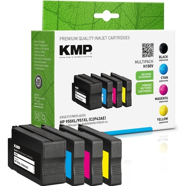 KMP Tintenpatrone Kompatibel mit HP 950XL/951XL schwarz, cyan, magenta, gelb Produktbild pa_produktabbildung_1 L