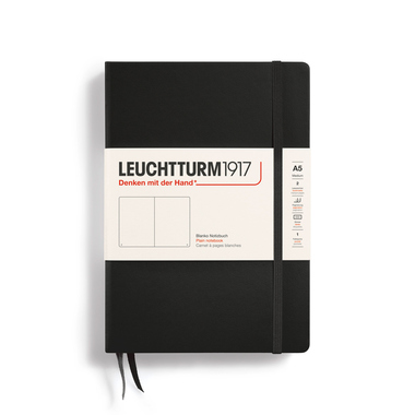 LEUCHTTURM Notizbuch Medium Hardcover blanko schwarz Produktbild