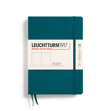 LEUCHTTURM Notizbuch Medium Hardcover blanko pacific green Produktbild