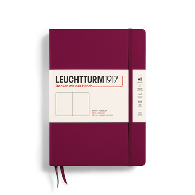 LEUCHTTURM1917 Notizbuch Medium Hardcover blanko port red Produktbild