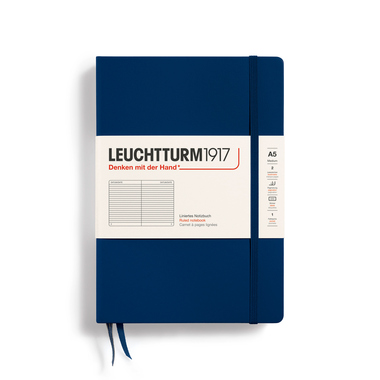 LEUCHTTURM Notizbuch Medium Hardcover liniert marine Produktbild