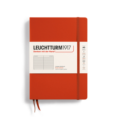 LEUCHTTURM Notizbuch Medium Natural Colours Hardcover liniert fox red Produktbild