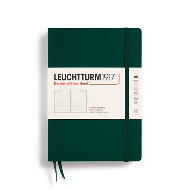 LEUCHTTURM Notizbuch Medium Natural Colours Hardcover liniert forest green Produktbild pa_produktabbildung_1 L