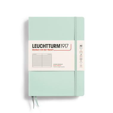 LEUCHTTURM Notizbuch Medium Natural Colours Hardcover liniert mint green Produktbild