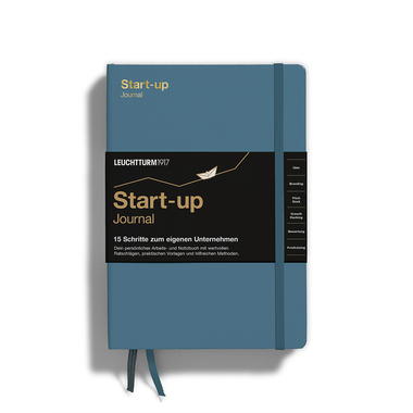LEUCHTTURM Notizbuch Start-up Journal Medium Hardcover stone blue Produktbild pa_produktabbildung_1 L