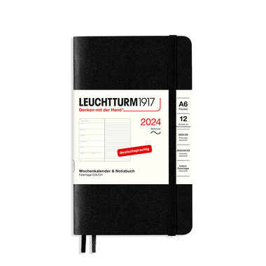 LEUCHTTURM1917 Buchkalender Pocket DIN A6 2024 schwarz Produktbild
