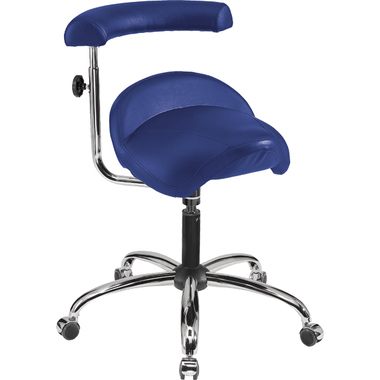 meychair Sitzhocker A20 mit Rollen ca. 49-57 cm blau Produktbild pa_produktabbildung_1 L