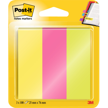 Post-it® Haftmarker Page Marker 76 x 25 mm (B x H) neongelb, guavapink, neongrün Produktbild