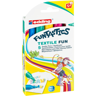 edding Textilmarker 17 FUNTASTICS 5 St./Pack. Produktbild
