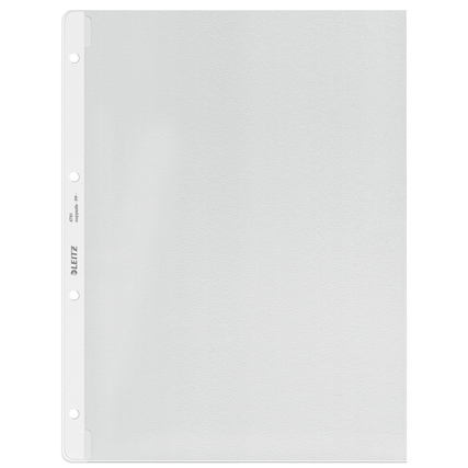 Prospekthülle DIN A4 in klarer, matter Ausführung mit offenem Rand und verstärktem Loch-Streifen.