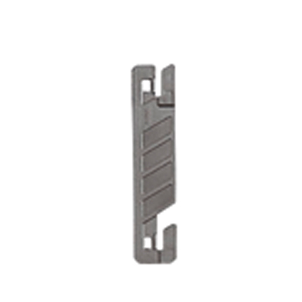 Graue Deckleiste für Schlauchhefter Flexofil® mit Rillenstruktur.