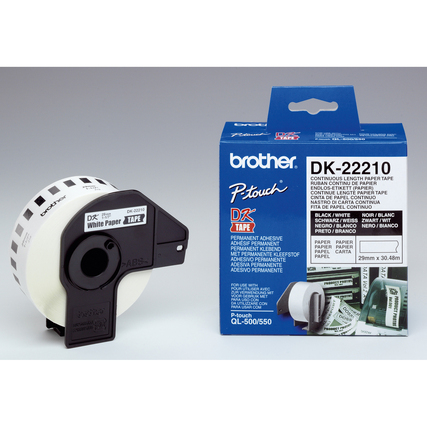 Brother Endlosetikett DK-22210 29 mm x 30,5 m (B x L) Produktbild pa_produktabbildung_1 XL
