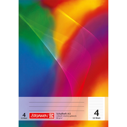 BRUNNEN Schulheft DIN A5 liniert Lineatur 4 32 Bl. Produktbild pa_produktabbildung_1 XL