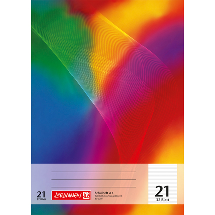 BRUNNEN Schulheft DIN A4 liniert Lineatur 21 32 Bl. Produktbild pa_produktabbildung_1 XL