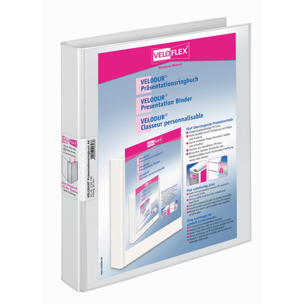 Veloflex Präsentationsringbuch VELODUR® 40 mm DIN A4 4 Ringe, D-Mechanik weiß Produktbild pa_produktabbildung_1 XL