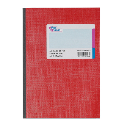 König & Ebhardt Registerbuch kariert DIN A5 Produktbild pa_produktabbildung_1 XL