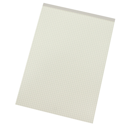 Notizblock im DIN A4-Format mit Kariertem Papier und oberer Abheftung.