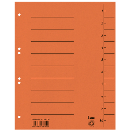 Bene Trennblatt orange Produktbild pa_produktabbildung_1 XL