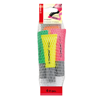 STABILO® Textmarker NEON 4 St./Pack. Produktbild pa_produktabbildung_1 XL