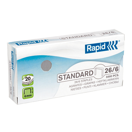 Rapid Heftklammer Standard 26/6 5.000 St./Pack. Produktbild pa_produktabbildung_1 XL