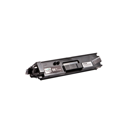 Schwarzer Toner Brother TN-321BK in seitlicher Ansicht.