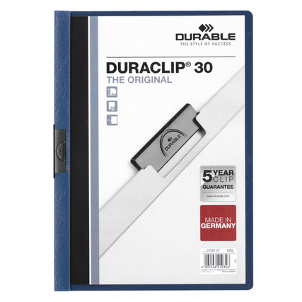 DURABLE Klemmmappe DURACLIP® 30 dunkelblau Produktbild pa_produktabbildung_1 XL