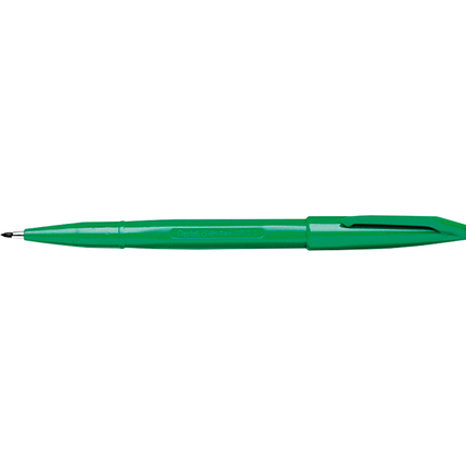 Grüner Pentel Fineliner Sign Pen S520 in Seitenansicht.