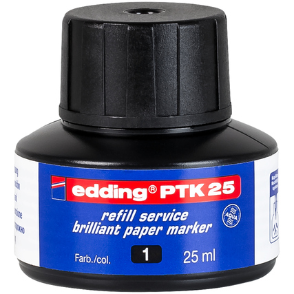edding Nachfülltinte Marker PTK25 Flasche schwarz 25ml