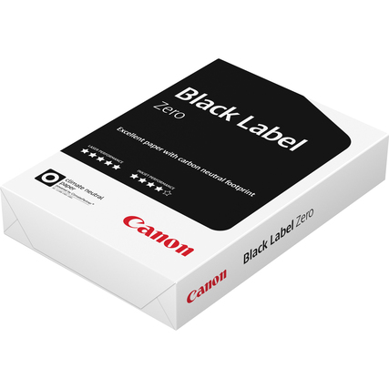 Packung mit Canon Multifunktionspapier Black Label Zero in DIN A4.