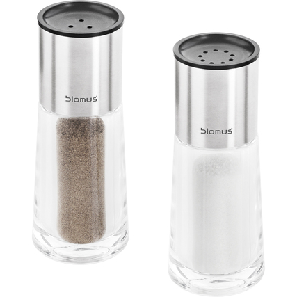 blomus Salz- und Pfefferstreuer PEREA 25ml Edelstahl/Glas silber/transparent 2 St./Pack.