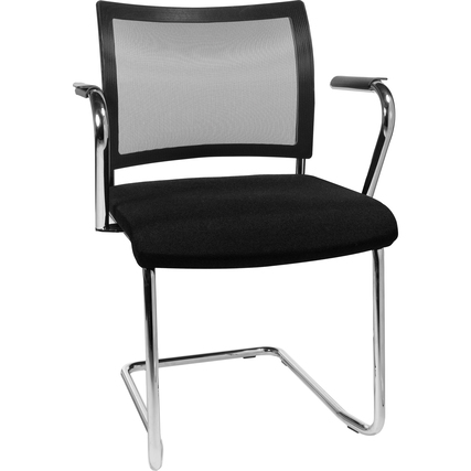 TOPSTAR Besucherstuhl Visit 20 Net mit Armlehnen schwarz Produktbild pa_produktabbildung_1 XL