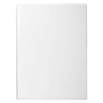 Klare, oben offene Ausweishülle ohne Druck, geeignet für Dokumente im Format 105 x 148 mm.