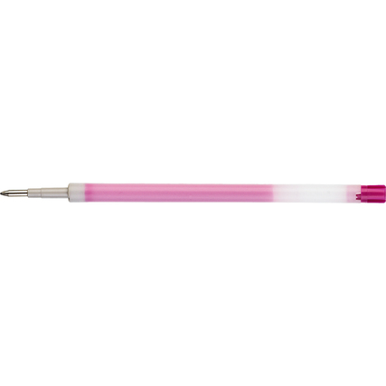 Pinkfarbener Gelminenstift mit transparente Hülle und abgerundeter Spitze.