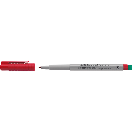 Roter Folienstift mit grauem Körper und abnehmbarem Deckel, einschließlich Spezialradierer.