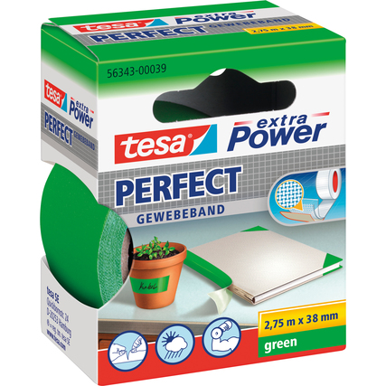 tesa® Gewebeband extra Power® Perfect 38 mm x 2,75 m (B x L) grün Produktbild pa_produktabbildung_1 XL