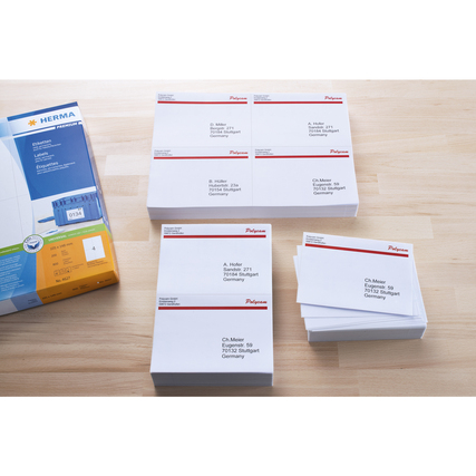 HERMA Adressetikett PREMIUM 105 x 148 mm (B x H) Produktbild pa_anwendungsbeispiel_1 XL