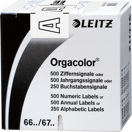 Leitz Buchstabensignal Orgacolor® weiß A Produktbild pa_produktabbildung_1 XL