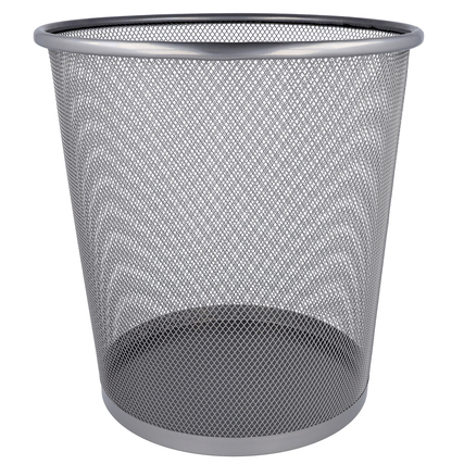 Westcott Papierkorb Mesh 26 x 27 x 22 cm (B x H x T) Metall Farbe: silber 1 Sortierfach