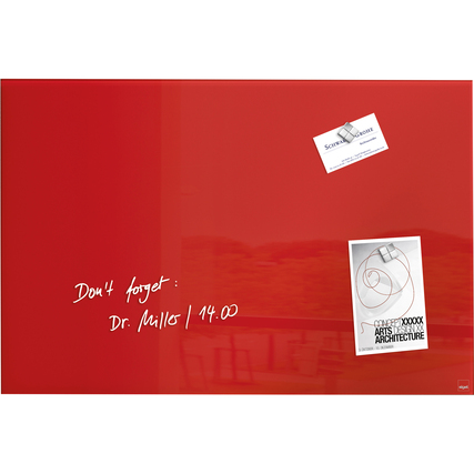 SIGEL Glasboard Artverum 120 x 90 x 1,8 cm (B x H x T) rot Produktbild pa_anwendungsbeispiel_1 XL