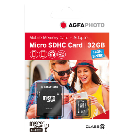 AgfaPhoto Speicherkarte microSDHC 32 Gbyte Produktbild pa_produktabbildung_2 XL
